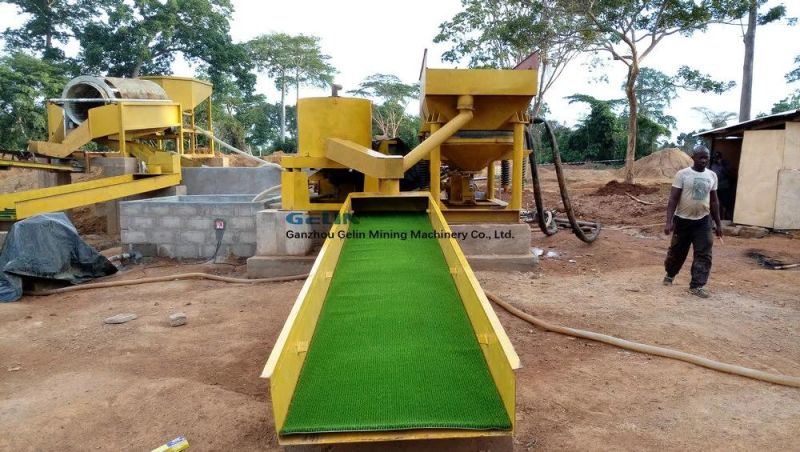 Portable Mobile Type Complete Alluvial Gold Diamond Washing Plant