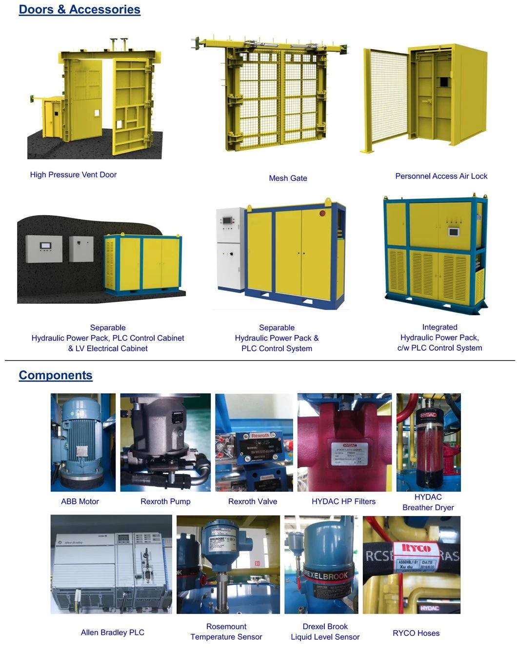 Test Safety, Reliability Specialty Mine Door/Air Lock System for Underground Mine and Tunnel