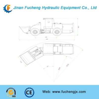 China made articulated scooptram/ LHD/ loader with small 0.6m3 capcacity