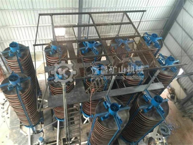 Gold, Chrome, Coal, Tin Gravity Concentrator Separator Mineral Gravity Separator Spiral Chute Washing Plant