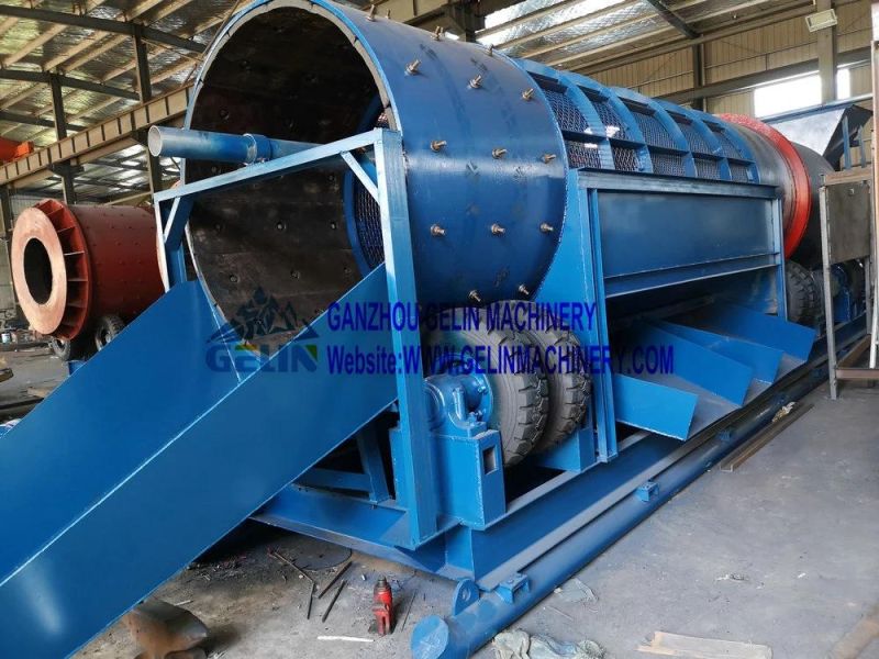 Clay Alluvial Gold Diamond Mining Washing Machine Double Layers Vibrating Rotary Scrubber Trommel Screen