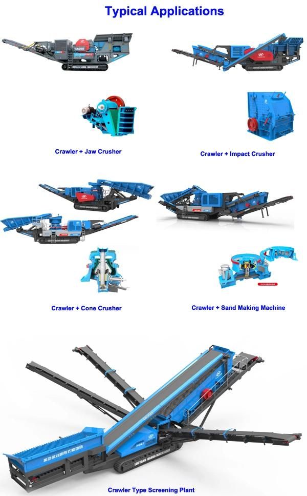 100t/H Mining Use Crawler Type Mobile Impact Crusher