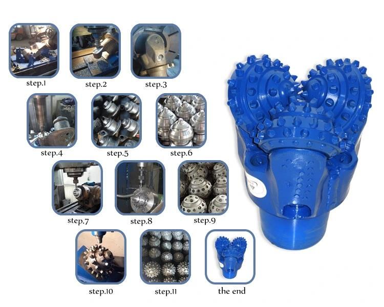 Milled Steel-Teeth Fluid Circulation Tricone Bits