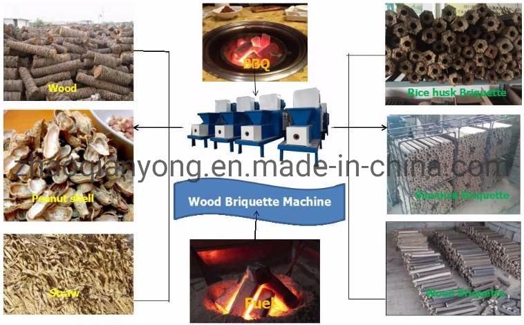350kg/H Biomass Wood Sawdust Charcoal Briquette Making Machine