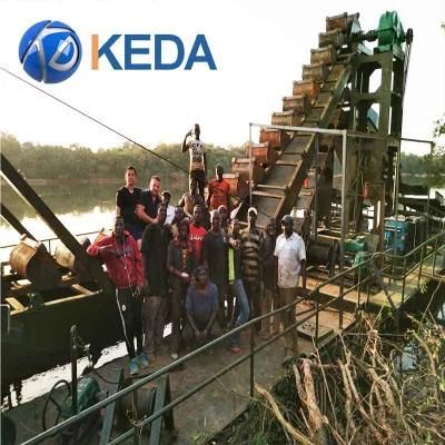 China Chain Bucket Gold Sand Dredger Ships for Sale