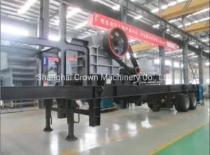 New Rubber-Tyred Semi-Mobile Crushing Plant/Jaw Crusher Mobile Station