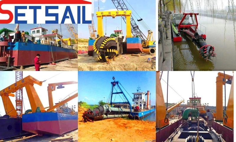 Capacity 1400m3 Water Flow 7000m3 hydraulic Cutter Suction Dredger