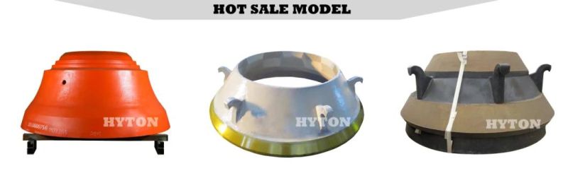 Hyton Mantle Bowl Liner Concave Cone Crusher Wear Liner Manganese Casting Spare Parts HP5