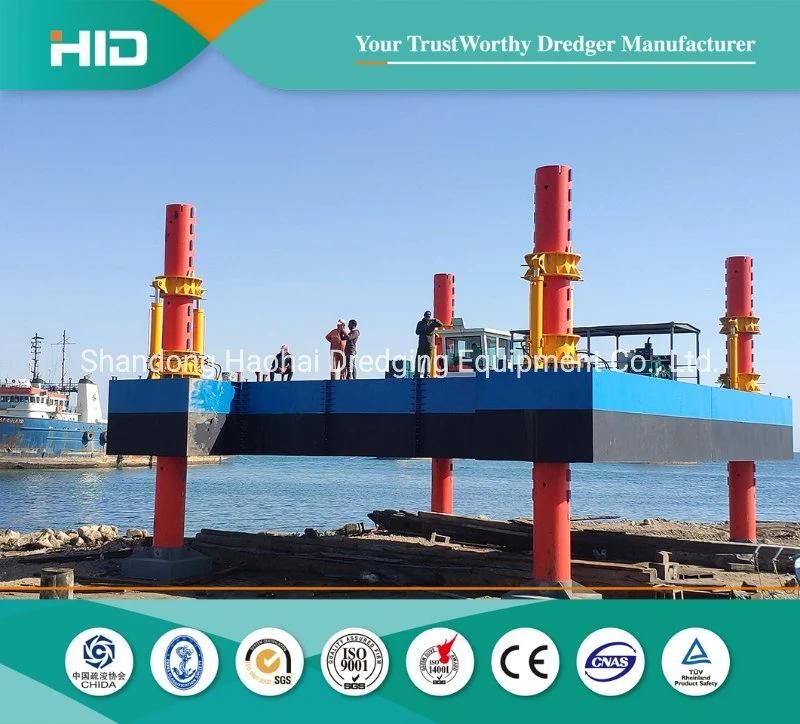 Stable Performance Excavator Pontoon Platform Used for Support Excavator to Work in River for Sand Mining Project