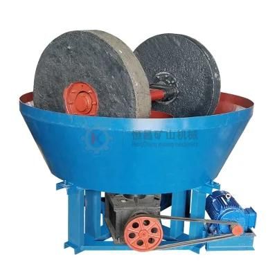 High Quality Rock Stone Gold Ore Grinder Double Rollers Gold Wet Pan Mill for Gold 1100