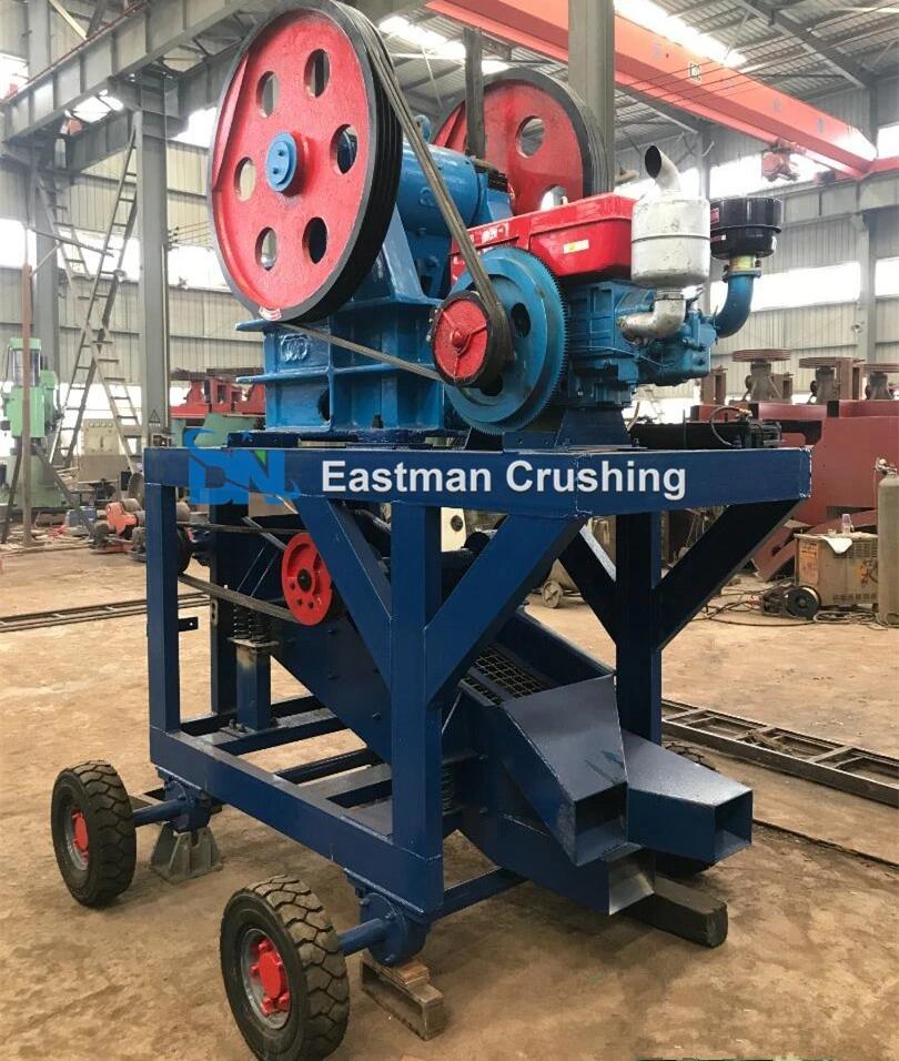 Rock Stone Gravel Mobile Portable Jaw Crusher for Limestone/Granite/Riverstone/Basalt Quarry Crushing and Mining