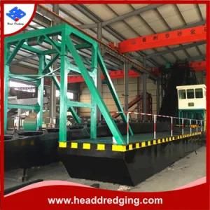 Sand Collection Dredger with Buckets and Trommel for Screening