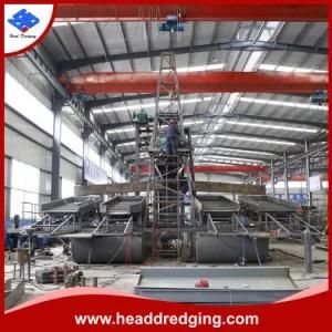 China Bucket Type Sand Dredger with Gold Trommel and Chute for Gold Washing Plant