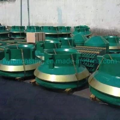 Manganese Castings Mantle Bowl Liner for Telsmith Cone Crusher Spare Parts