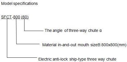 Electric Hydraulic Actuator Three Way Gate Material Conveyor