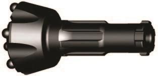 Br1 DTH Hammer and 76mm Flat Face Spherical Carbide Button Bit with 6 Splines and No Footvalve