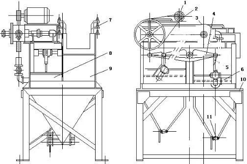 2021 Double Chamber Diaphragm Jig Mineral Separator Gold Ore Graviry Separator Jigger