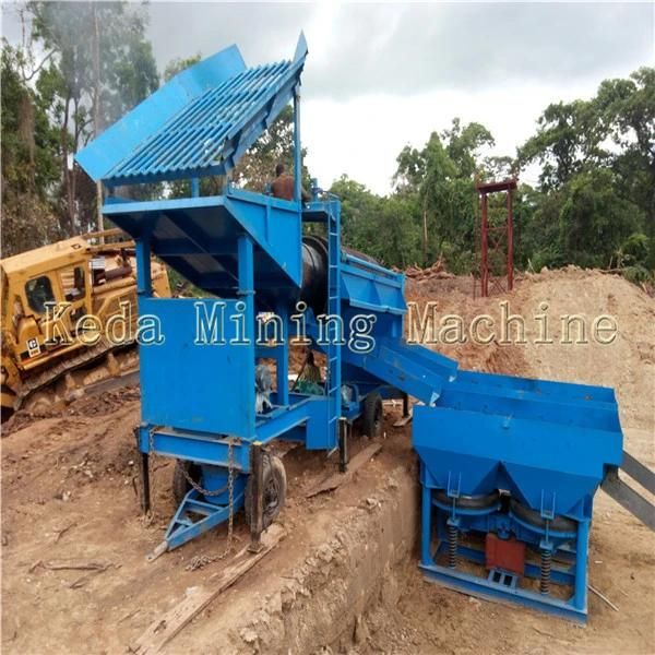 Keda High Efficiency Portable Alluvial Gold Washing Trommel