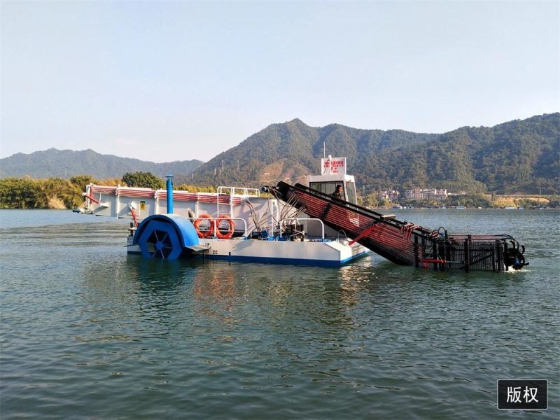 Lowest Price Weed Cutting Dredger River Water Hyacinth Cutting Collection Garbage Boat Aquatic Weed Harvester Trash Skimmer