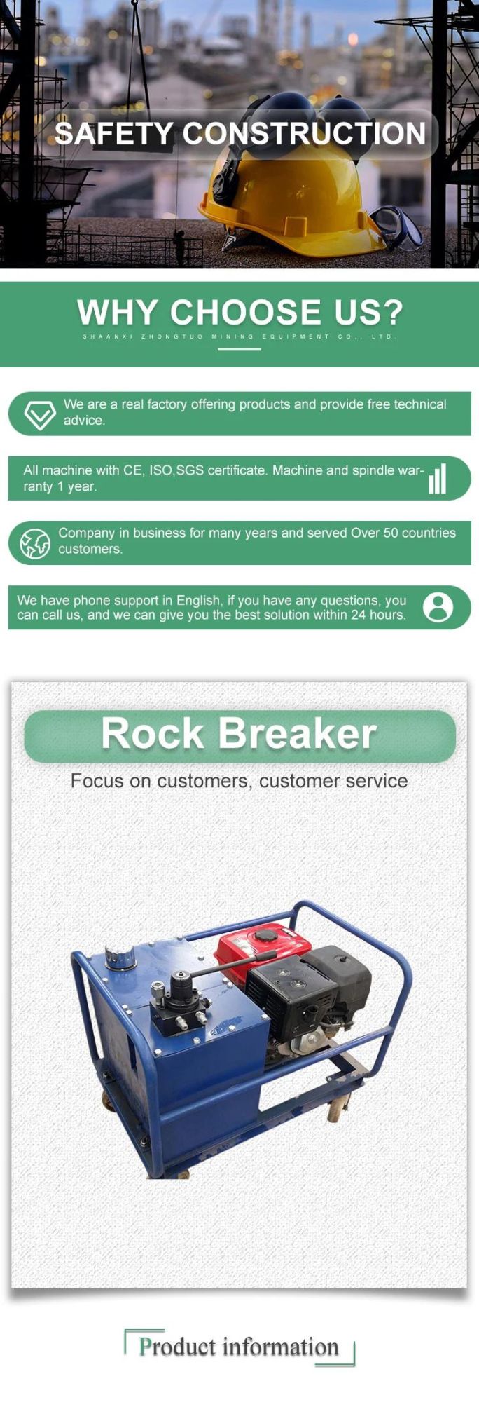 Rock Breaker Stone Splitting Machine