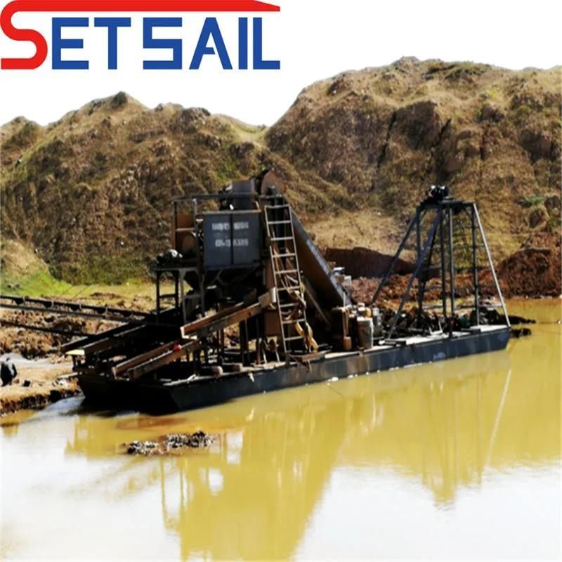 High Capacity River Bucket Chain Gold and Diamond Dredger