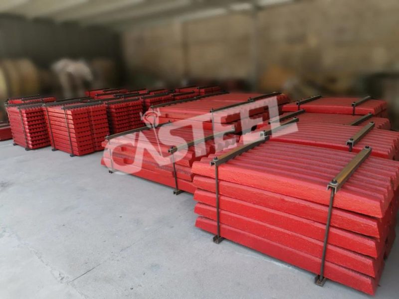 High Manganese Steel Jaw Crusher Parts Side Cheek Plates Minyu