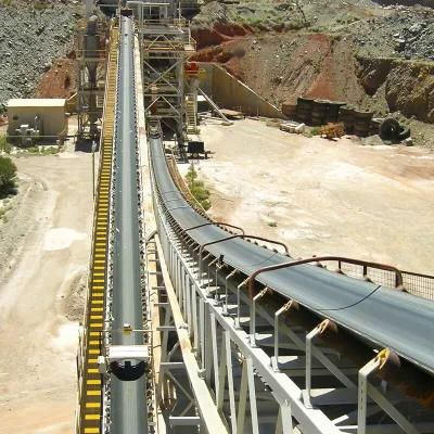 Heavy-Duty Overland Belt Conveyor in Cement