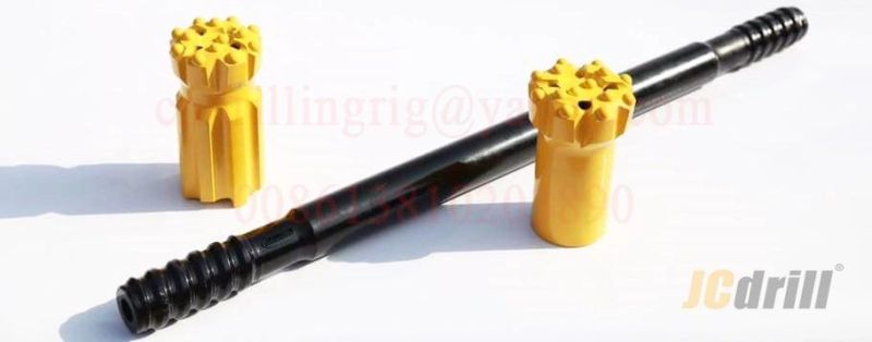 T45 Retractable Drill Bit with Parabolic / Spherical Buttons for Mining Tunneling Drilling