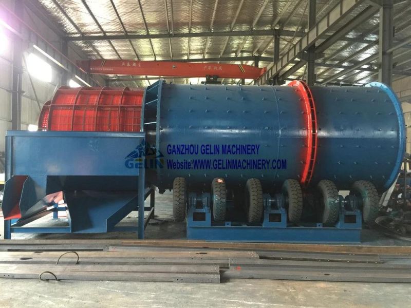 Mobile Rotary Scrubber Fixed Screen Trommel China Mining Machine Supplier Price for Alluvial River Sand Placer Gold Mine Diamond Mining Washing