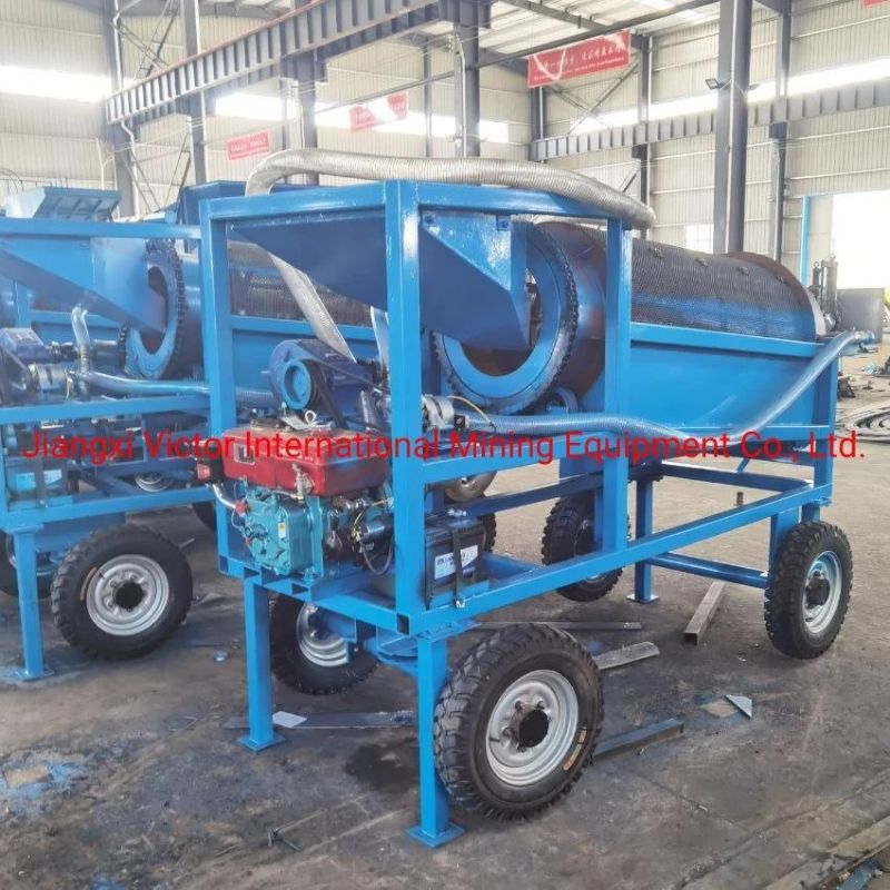 Model Gt0713 5tph Mobile Trommel Machine to Extract Alluvial Gold