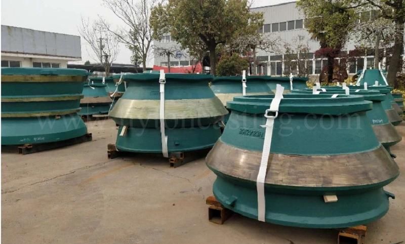 Mn18cr2 Manganese Steel Mantle and Concave Castings Suit Nordberg HP200 Cone Crusher Spare Wear Parts