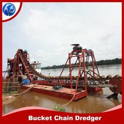Gold Dredge Sand Dredging Machine Gold Mining Equipment Bucket Chain Ladder Dredger ...