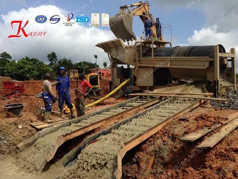 Gravity Sand Gold Washing Plant Trommel for Separating in Ghana