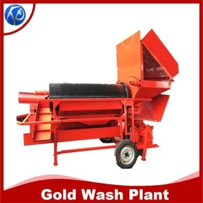 Keda Mini Mobile Gold Washing and Mining Trommel Screen Plant