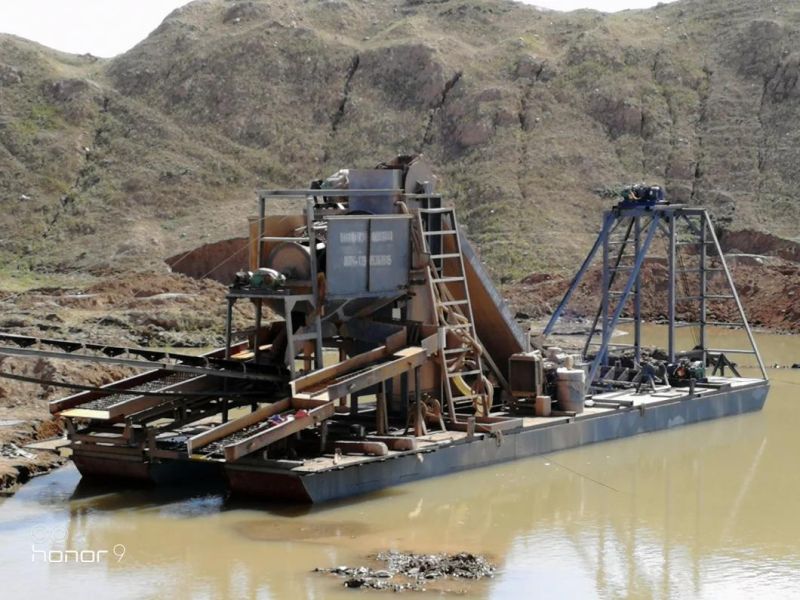 150m3/Hour Bucket Chain Gold Dredger for Sales in New Papua Guinea