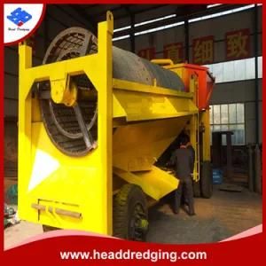 Mobile Gold Trommel Scrubber for Small Scale Alluvial Gold Process Work in Myanmar