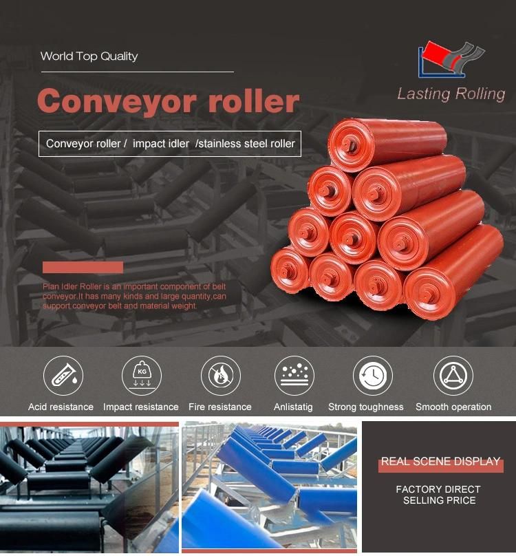 Factory Direct Price 8 Inch China Supplier Industrial Trough Conveyor Belt Support Roller