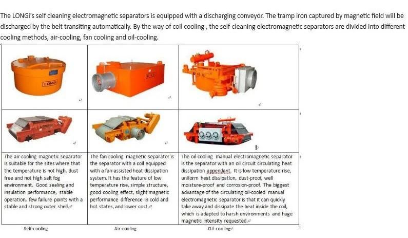 Tramp Iron Removal Anti-Explosion Electromagnetic Separator Under Ground Using Coal Industry