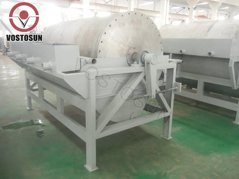 Simple Structure Dry / Wet Drum Magnetic Separator Wide Range of Granularity