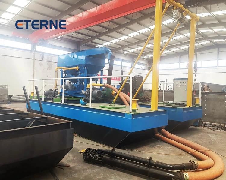 Portable Gold Dredge Gold Mining Equipment Boat Ship Gold Suction Dredge Alluvial Gold Dredge Place Ore Recovery Equipment Gravity Separator
