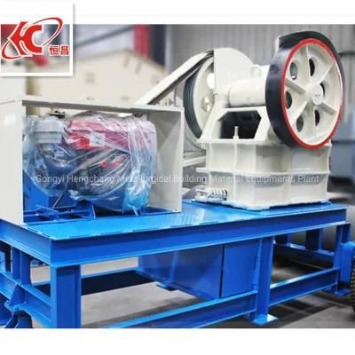 PE250*400 Mini Mobile Jaw Crusher with Diesel Engine in Gold Gravity Process Plant