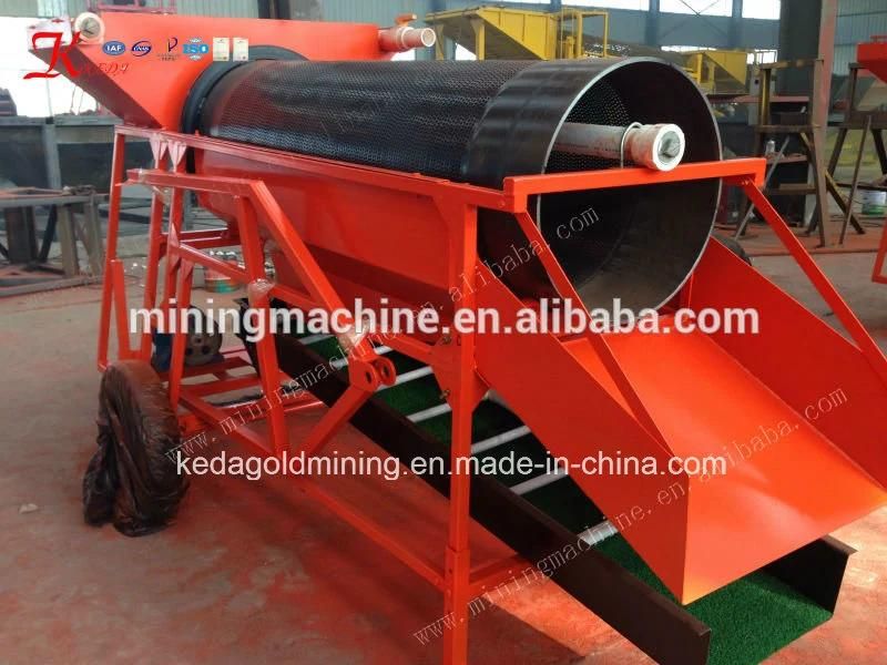 Portable Mining Machine Mineral Separator Rotary Gold Trommel Wash Plant