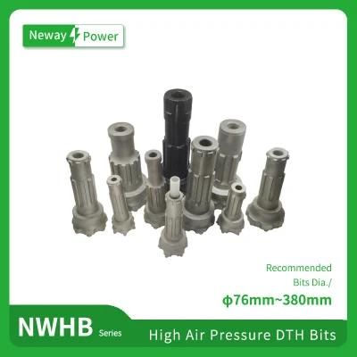 76-380mm High Air Pressure DTH Hammer Bit for Boreell Drilling