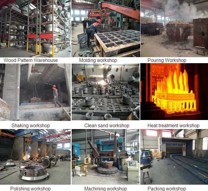 Manganese Steel Casting Sandvik Concave and Mantle Cone Crusher Parts