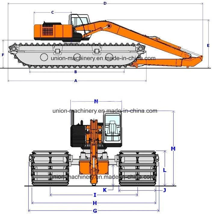 Good Price for Sumitomo Amphibious Excavator with Long Reach Arm