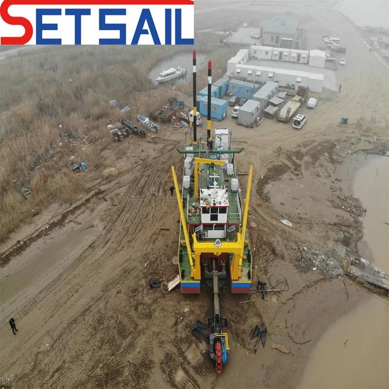 Sand Pump Wheel Bucket River Mud Dredger with Water Flow Meter