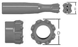 R25 Drifting and Tunneling Rock Drilling Thread Button Bit for Underground Borehole