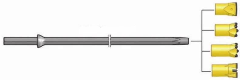 36mm 7 Buttons Tapered7/11/12 Degree Kaiyu Rock Drilling Button Bits