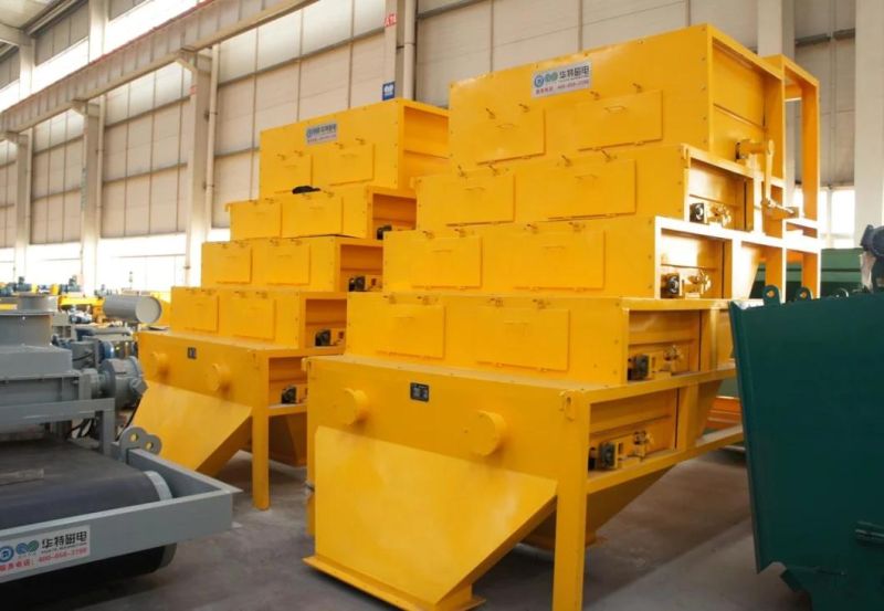 Huate Brand 3 Stage Magnetic Separator Permanent Magnetic Roller Mineral Separation