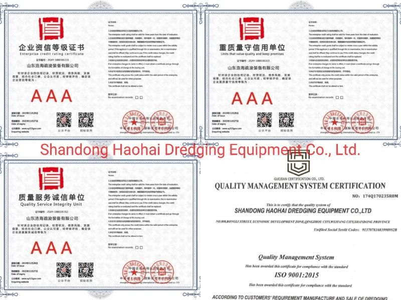 Dredging Equipment /Machine with Hydraulic Cutter Suction Sand Dredger Vessel with 3500 M3/H Capacity From China Manufacturer
